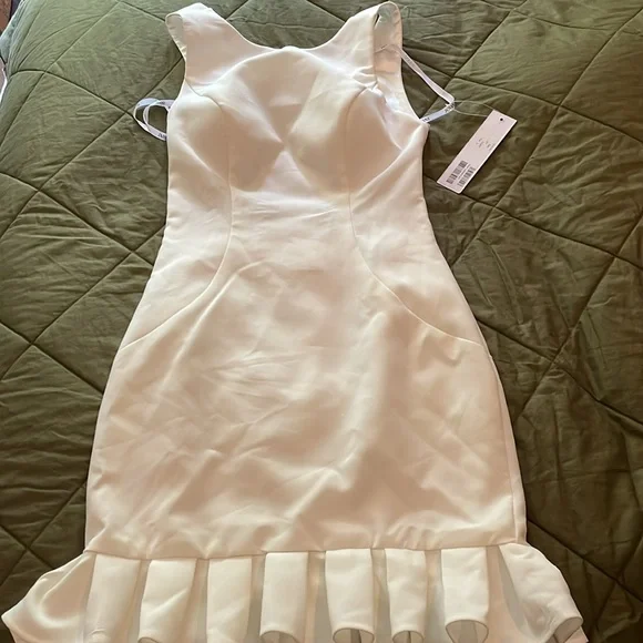 NWT Jovani ivory sleeveless sheath dress # 07819 size 6 - Picture 3 of 14